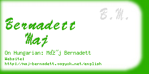 bernadett maj business card